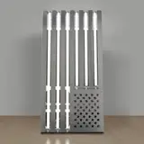 Banks Violette, Not Yet Titled (Flag Edition), 2010, fluorescent tubes, road cases, aluminum, electrical wires and assorted hardware, in 4 parts