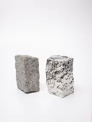 Zhan Wang, Gifts from Heaven (2 parts), 1997, (i) granite (ii) stainless steel