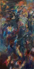 Dark companion by Lucy Bull, 2020, oil on canvas, sold Nov 2023