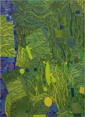 Lynne Mapp Drexler, Seasonal Green, 1969, oil on canvas
