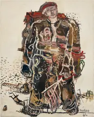 Georg Baselitz, Ein Roter, 1966, oil on canvas