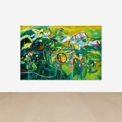 Jadé Fadojutimi, Quirk my mannerism, 2021, oil, oilstick and acrylic on canvas