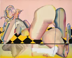 Floored by Christina Quarles, 2017, acrylic on canvas, sold Nov 2023