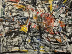Emilio Vedova, Ciclo della Protesta (Brasile '56), 1956, oil on paper mounted on canvas