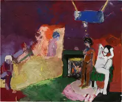 Joan Brown, Untitled, 1960, acrylic and tempera on paper