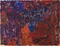 Untitled (Dark) by Lynne Mapp Drexler, 1962, oilstick on paper, sold Nov 2023