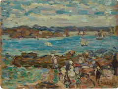 Study St. Malo by Maurice Brazil Prendergast, 1907, oil on panel, offered Nov 2023