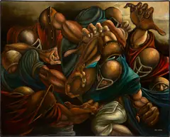 Ernie Barnes, The Vanishing Breed, 1972, oil on canvas