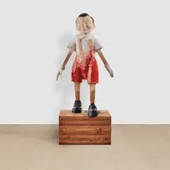 Hope & Eyes by Jim Dine, 2006, enamel on wood, sold Nov 2023