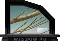 Neil Jenney, Window #6, 1971–1976, oil on panel, in artist's frame