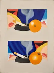 Double Study for Bedroom Painting #2 by Tom Wesselmann, 1968, oil on canvas, sold Nov 2023