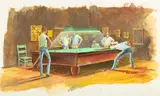 Ernie Barnes, Pool Hall Scene