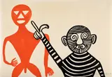 Alexander Calder, Brothers, right, 1965, gouache and ink on paper