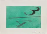 Ed Ruscha, 3/4, 2016, dry pigment and acrylic on paper