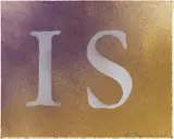 Ed Ruscha, IS, 2017, acrylic on paper
