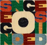 Segno e Disegno by Alighiero Boetti, 1979, embroidery on cloth stretched on board, sold Nov 2023