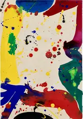 Untitled by Sam Francis, 1965, acrylic on paper, sold Nov 2023