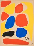 Alexander Calder, Cobblestones, 1971, gouache and ink on paper
