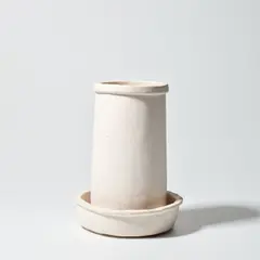 Georgia O'Keeffe, Untitled (Clay Pot and Stand), 1983, stoneware, in 2 parts