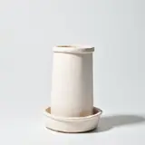 Georgia O'Keeffe, Untitled (Clay Pot and Stand), 1983, stoneware, in 2 parts