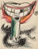 Lee Lozano, Untitled, 1960, crayon and graphite on paper
