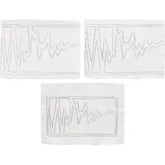 Three works: (i-iii) Seismograph by Andy Warhol, 1982, graphite on paper, offered Nov 2023
