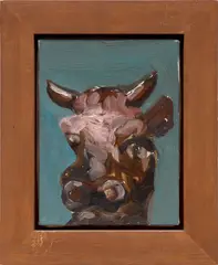 Torro by George Condo, 1984, oil on canvas, in artist's frame, sold Nov 2023