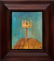 The King by George Condo, 1984, oil on canvas, in artist's frame, sold Nov 2023