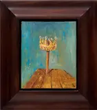 George Condo, The King, 1984, oil on canvas, in artist's frame