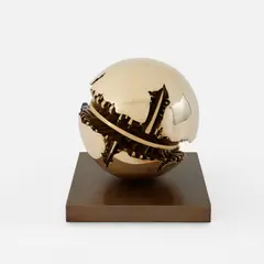 Sfera by Arnaldo Pomodoro, 2009, polished bronze, sold Nov 2023