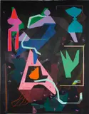 Caroline Kent, Out of the solitude and into the daydream, 2022, acrylic on unstretched canvas