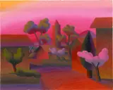 Salvo, Se Elena mi chiede un quadro rosso tra zero e tutto questo è quello che posso, 2009, oil on canvas