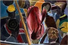 Denzil Forrester, Dub Salute, 1983, oil on board