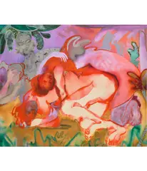 Elizabeth Glaessner, Bacchanal, 2017, acrylic on canvas