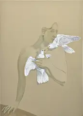 Allison Katz, Showery, 2017, acrylic on canvas