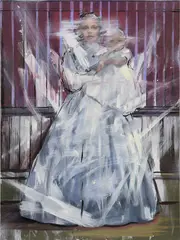 Titus Kaphar, Mother with Child, 2014, oil on canvas