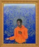 Kehinde Wiley, Passing/Posing (The Reluctant Messiah), 2002, oil and graphite on canvas, in artist's frame