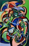 Corporeal Loop 03 by Yuan Fang, 2021, acrylic on canvas, sold Nov 2023