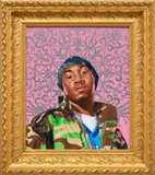 Kehinde Wiley, St. Michael, 2004, oil on canvas, in artist's frame