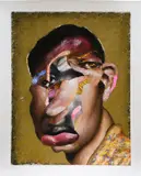 Nathaniel Mary Quinn, How Come Not Me, 2019, charcoal, gouache, soft pastel and oil pastel on Coventry vellum paper