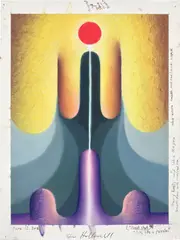 Direct Shot by Loie Hollowell, soft pastel and graphite on paper, sold Nov 2023