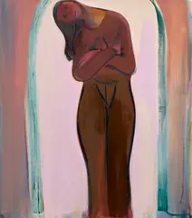 Heidi Hahn, Folded Venus / Pomaded Sweater #3, 2020, oil on canvas