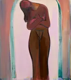 Heidi Hahn, Folded Venus / Pomaded Sweater #3, 2020, oil on canvas