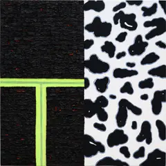 Dalmatian No. 6 (Martha's Vineyard) by Vaughn Spann, 2018, polymer, Flashe, terry cloth and molding paste on canvas, offered Nov 2023