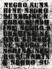 Study for Negro Sunshine #70 by Glenn Ligon, 2011, oilstick, coal dust and gesso on paper, sold Nov 2023