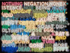 Mel Bochner, Nothing, 2006, oil on velvet