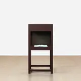 Michal Rovner, Mathematics 3, 2006, steel vitrine with glass, notebook and digital projection