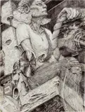 Danica Lundy, Press Here, Open, Eject, 2020, ballpoint pen on paper
