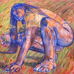 Caroline Absher, Freeing the Potted Plants, 2020, oil on canvas