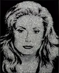 Catherine Deneuve (Diamond Divas) by Vik Muniz, 2004, chromogenic print mounted to aluminum, sold Nov 2023